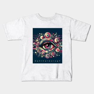 Colorful Abstract pink eye Ophthalmology,brafdesign Kids T-Shirt